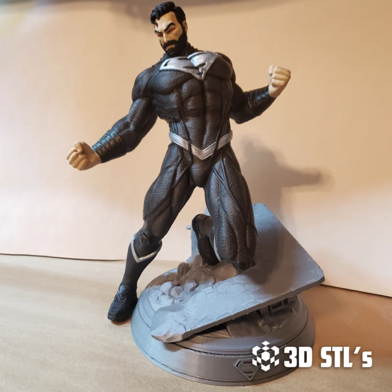 Black Superman STL 3D Print Model