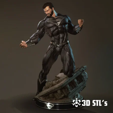 Black Superman STL 3D Print Model