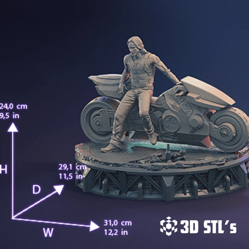 Cyberpunk Johnny Silverhand STL 3D Print Model - Image 2