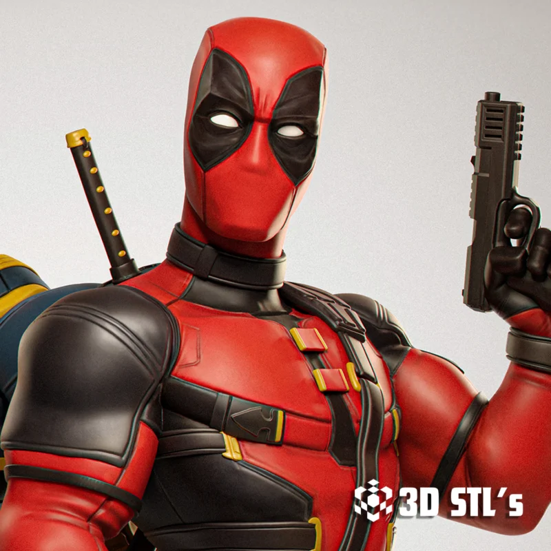 Deadpool and Wolverine STL 3D Print Model