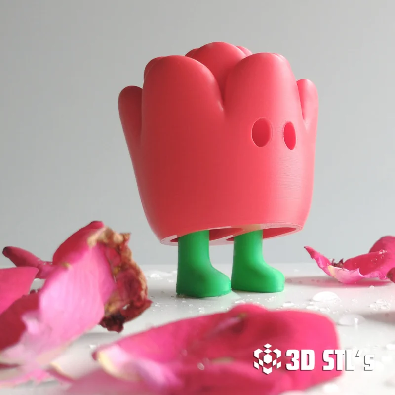 Flower with Legs STL 3D Print Model