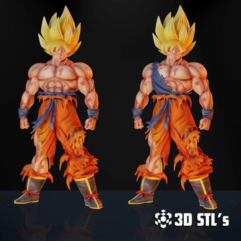 Goku Super Saiyan STL 3D Print Model - Image 3