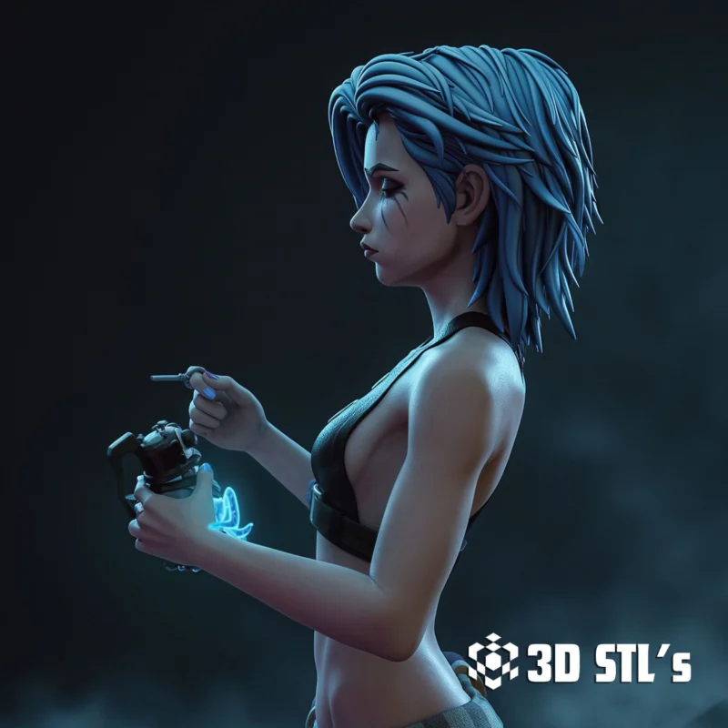 Jinx League of Legends Arcane STL 3D Print Model