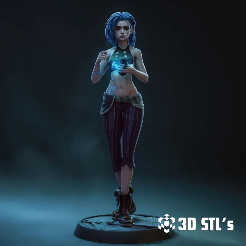 Jinx League of Legends Arcane STL 3D Print Model