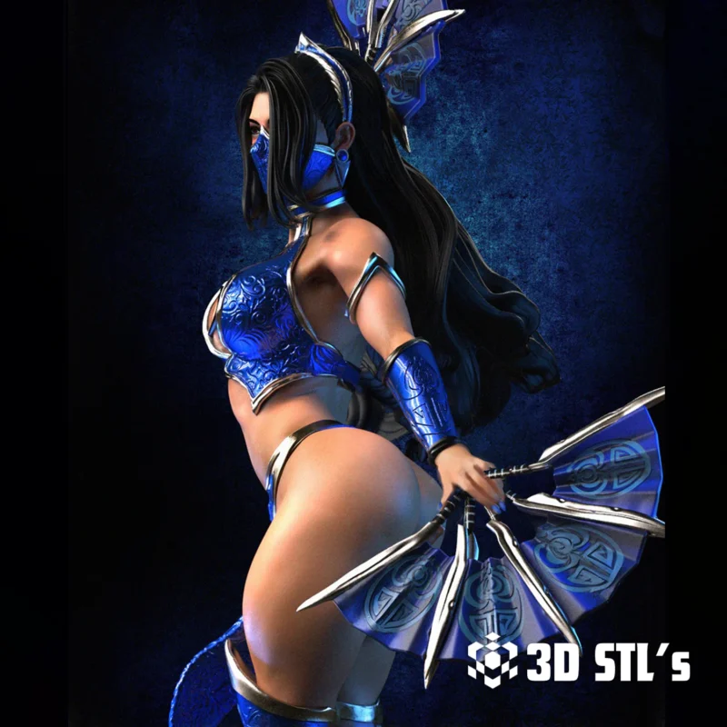 Kitana Mortal Kombat STL 3D Print Model - Image 9