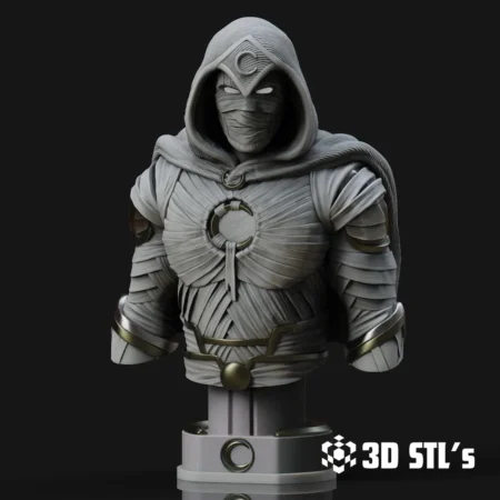 Moon Knight Bust STL 3D Print Model