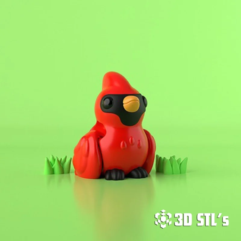 Northern Cardinal STL 3D Print Model