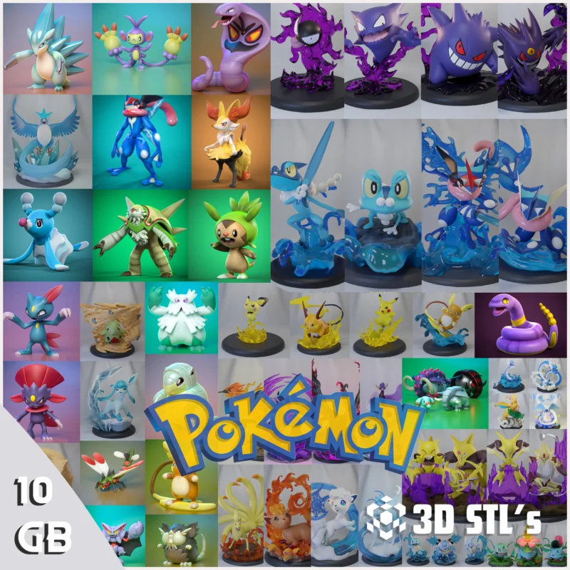 Pokemon STL Pack (10 GB) 3D Print Models