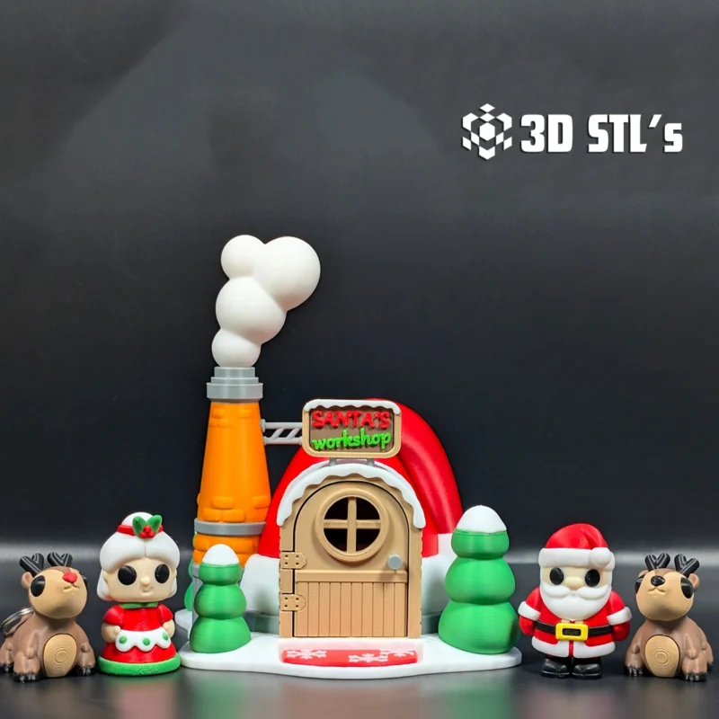 Santa Workshop STL 3D Print Model