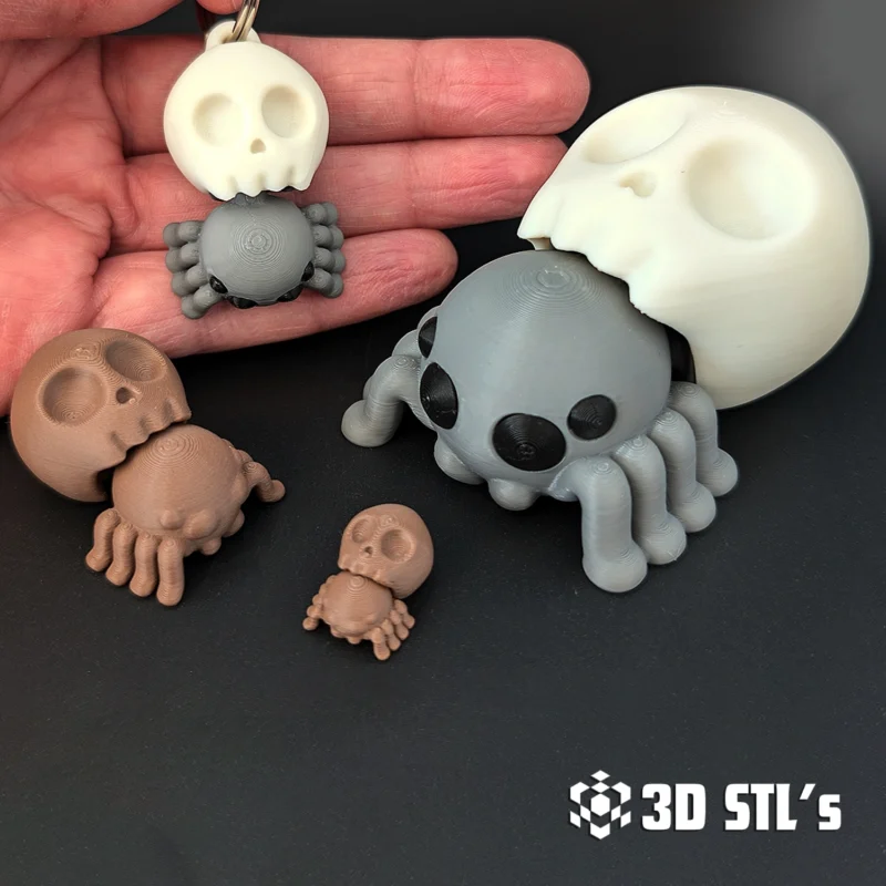 Spider Skull STL 3D Print Model