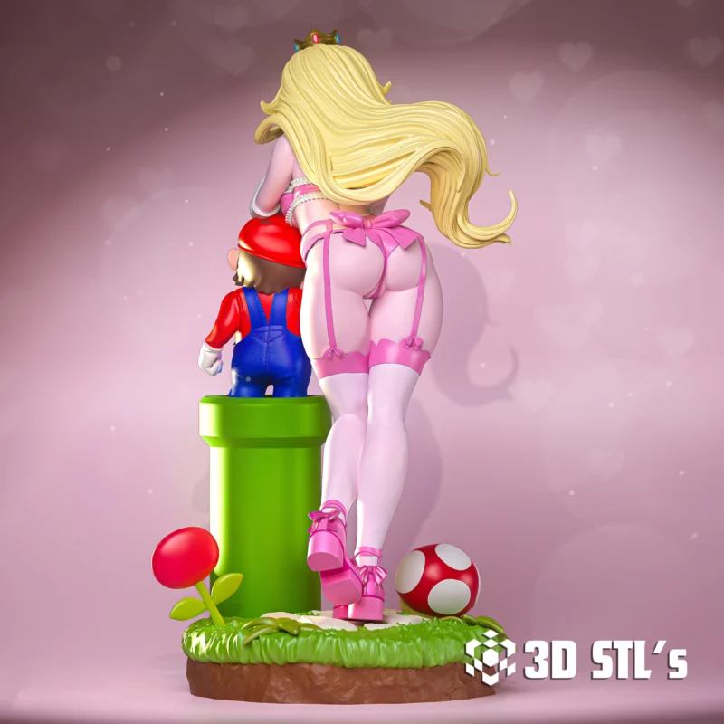 Super Mario Princess Peach STL 3D Print Model