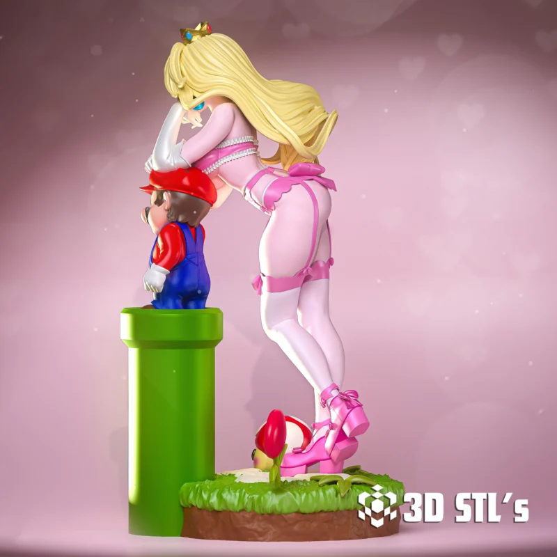 Super Mario Princess Peach STL 3D Print Model