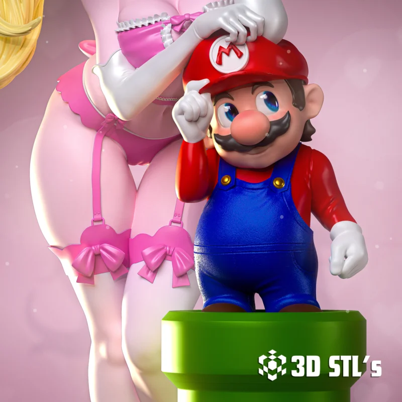 Super Mario Princess Peach STL 3D Print Model