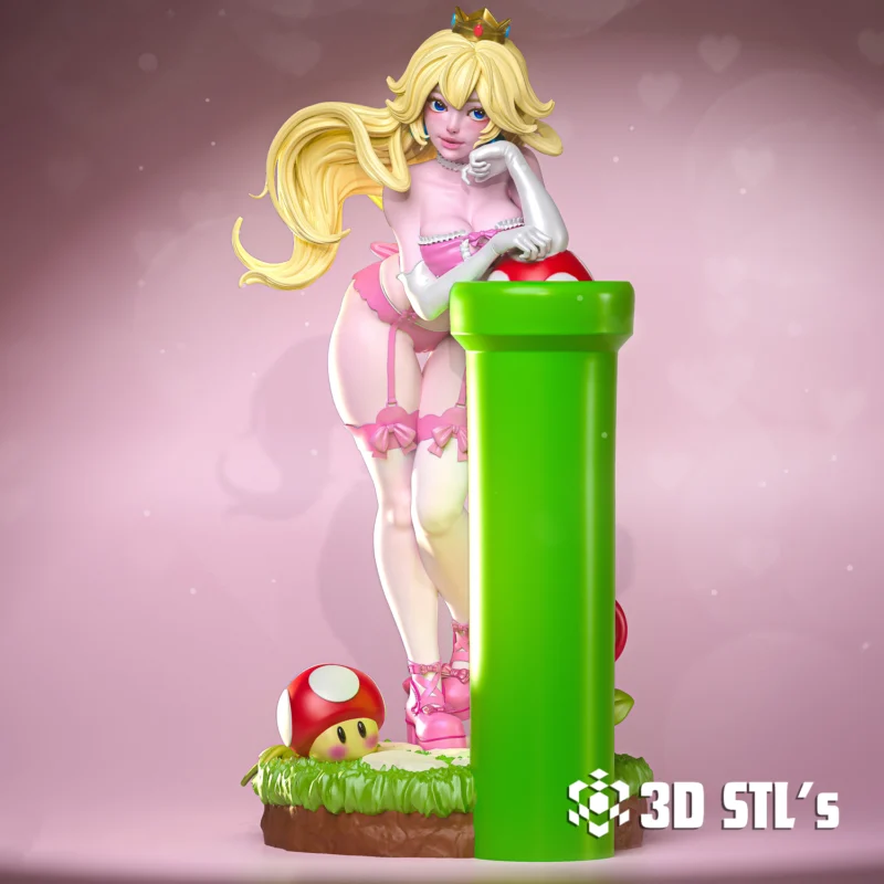 Super Mario Princess Peach STL 3D Print Model