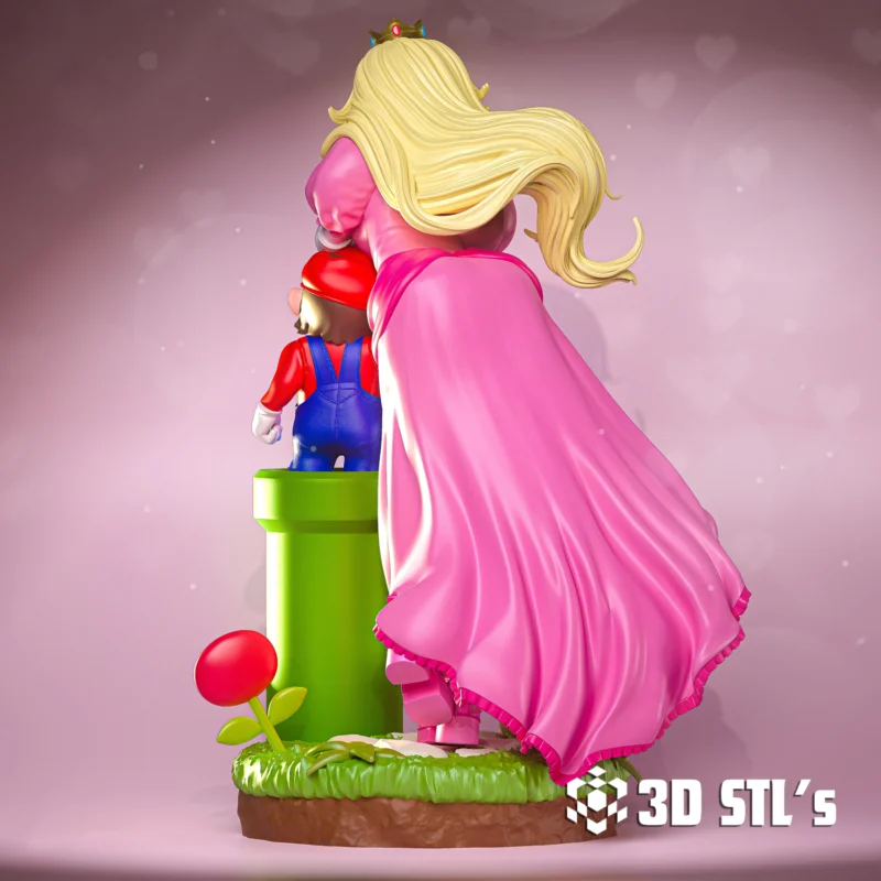 Super Mario Princess Peach STL 3D Print Model