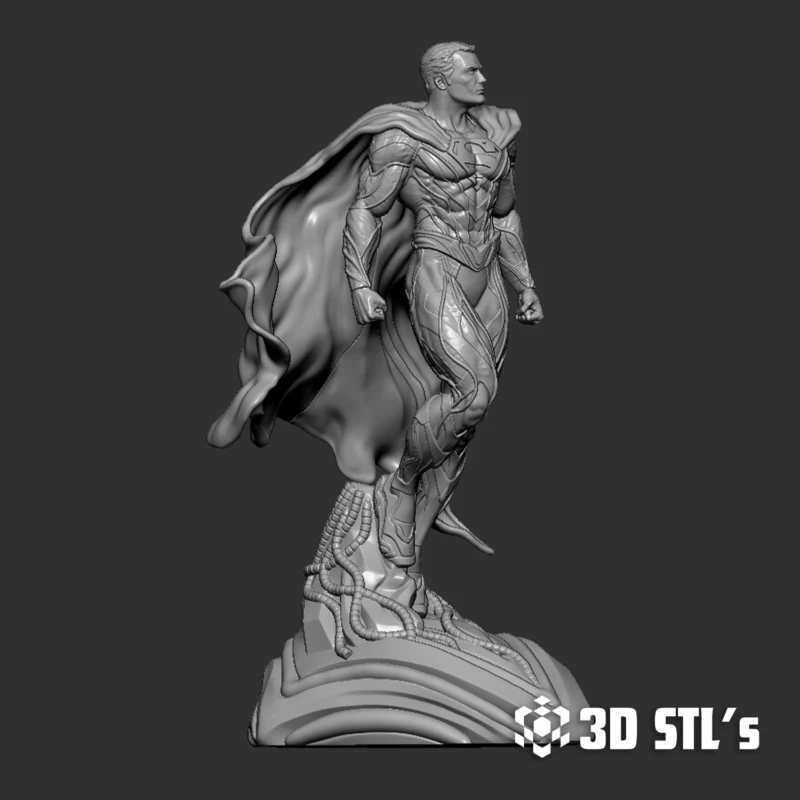 Superman Statue STL 3D Print Model