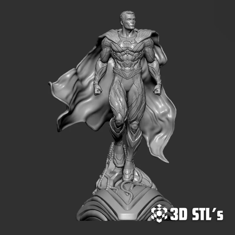 Superman Statue STL 3D Print Model