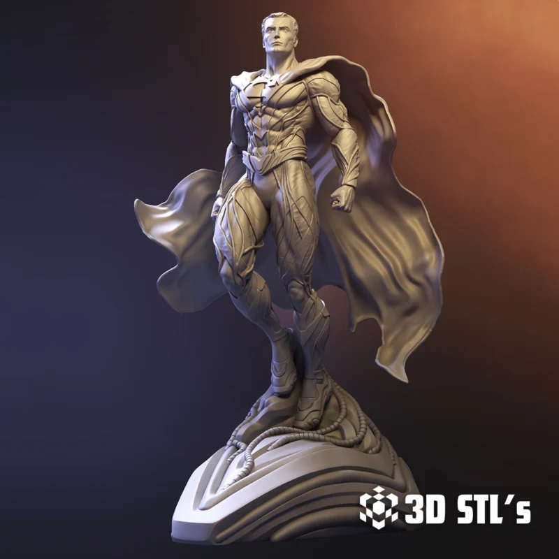 Superman Statue STL 3D Print Model