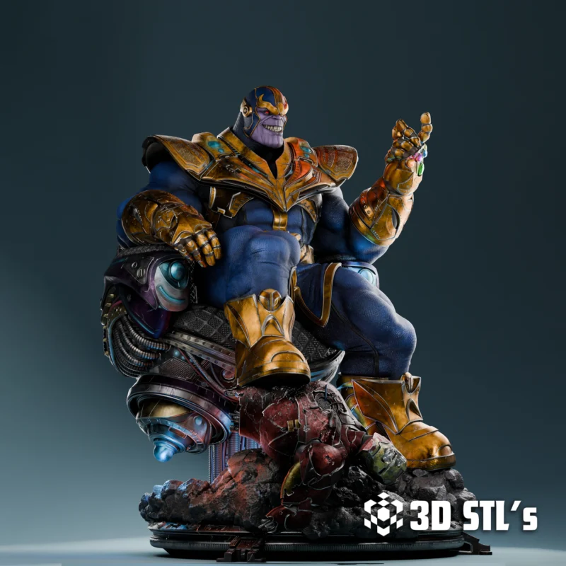 Thanos and Bust STL 3D Print Model