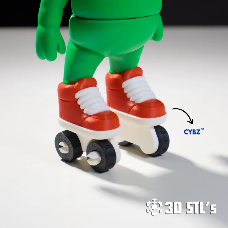 Tiny Alien With Skates STL 3D Print Model