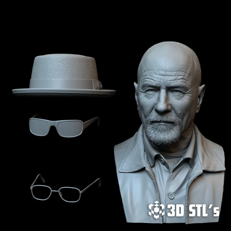 Walter White Heisenberg STL 3D Print Model