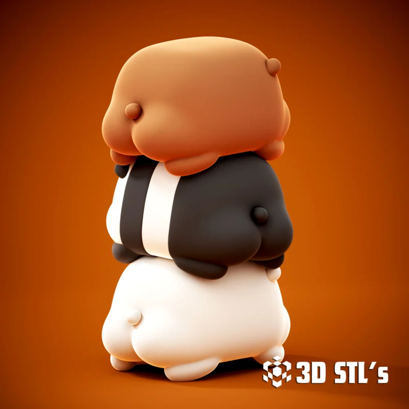 We Bare Bears STL 3D Print Model