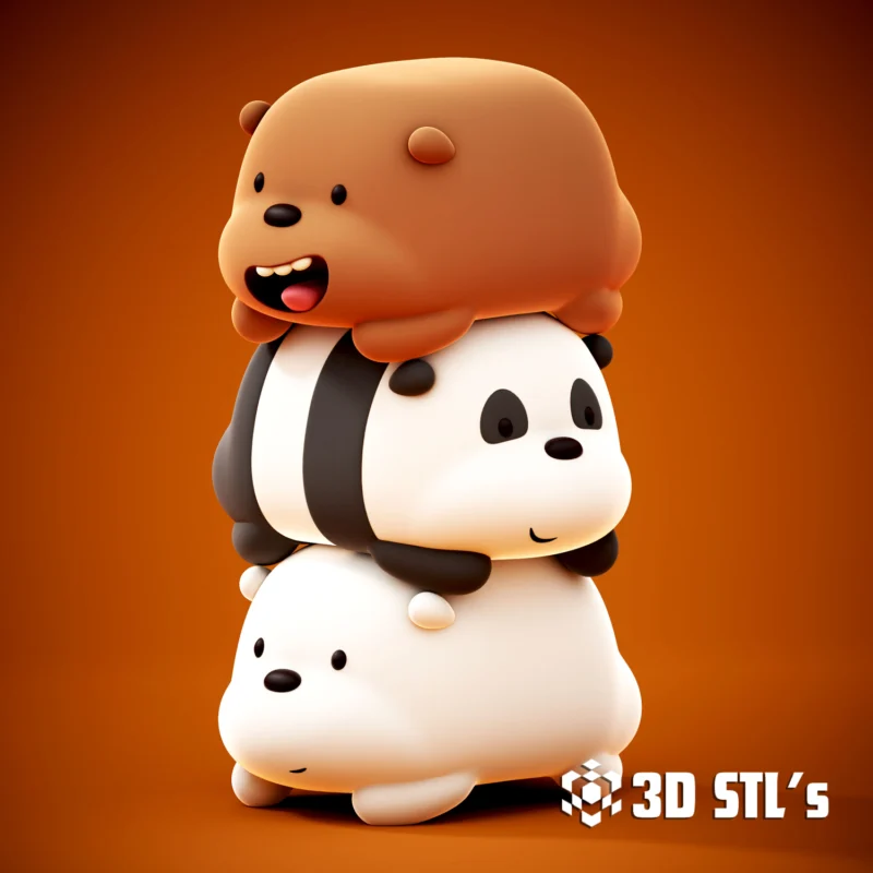 We Bare Bears STL 3D Print Model