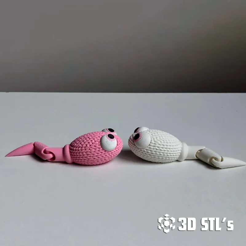 Articulated knitted sperm STL 3D Print Model