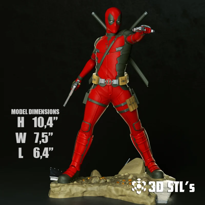 Deadpool STL 3D Print Model