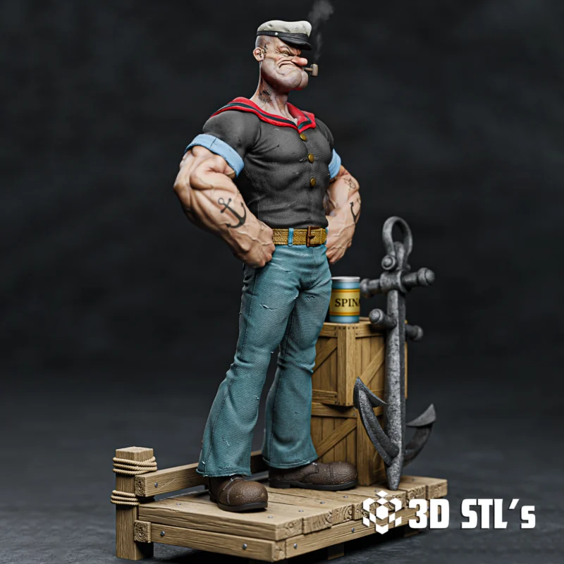 Popeye STL 3D Print Model