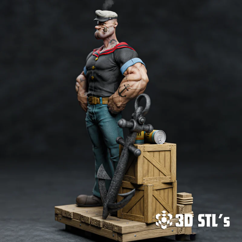 Popeye STL 3D Print Model