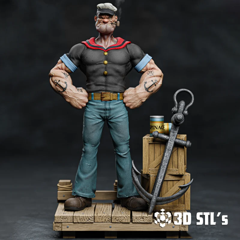 Popeye STL 3D Print Model