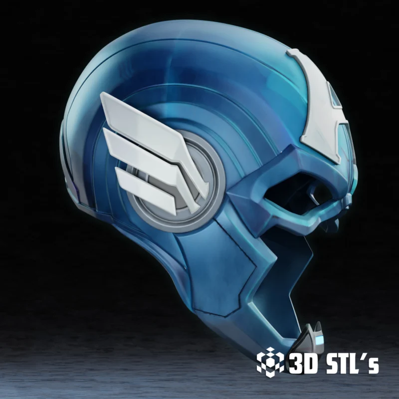 Captain America Rivals Mask STL 3D Print Model