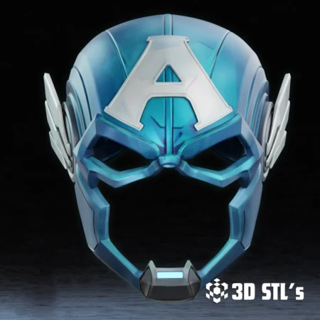 Captain America Rivals Mask STL 3D Print Model