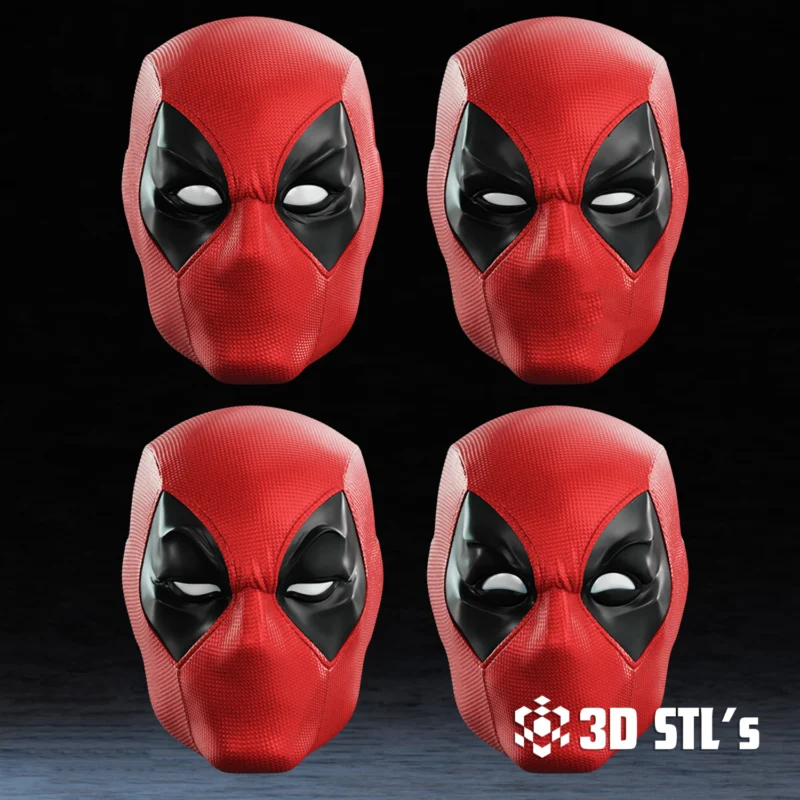 Comic Deadpool Mask STL 3D Print Model