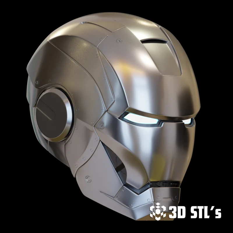 Motorized Walsh3D Iron Man Mark 3 V4 Helmet STL 3D Print Model