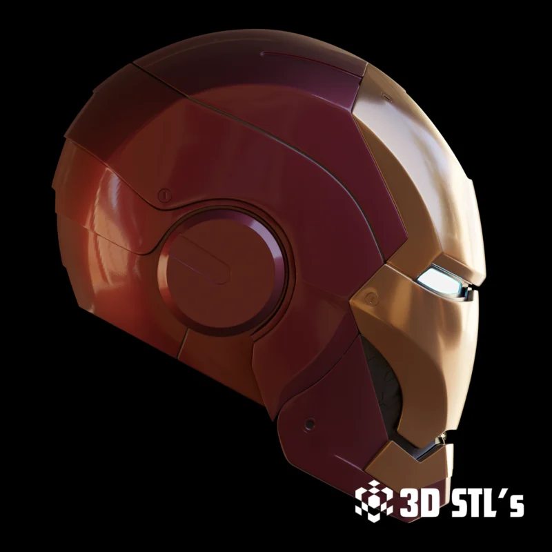 Motorized Walsh3D Iron Man Mark 3 V4 Helmet STL 3D Print Model