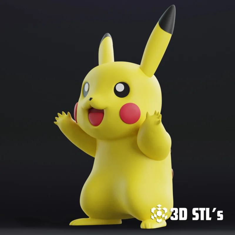 Pikachu STL 3D Print Model