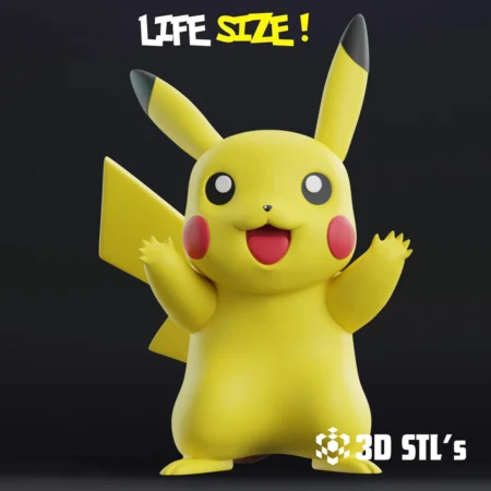 Pikachu STL 3D Print Model