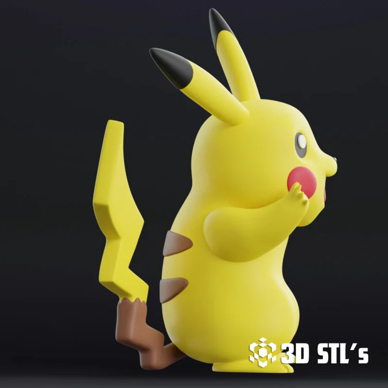 Pikachu STL 3D Print Model - Image 6