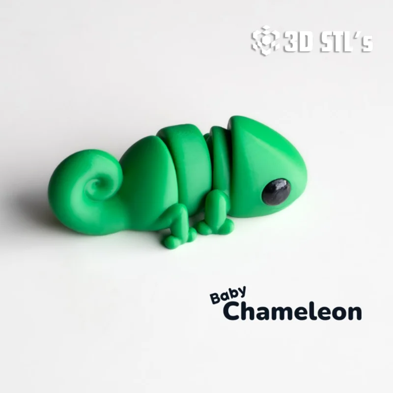 Baby Chameleon STL 3MF 3D Print Model