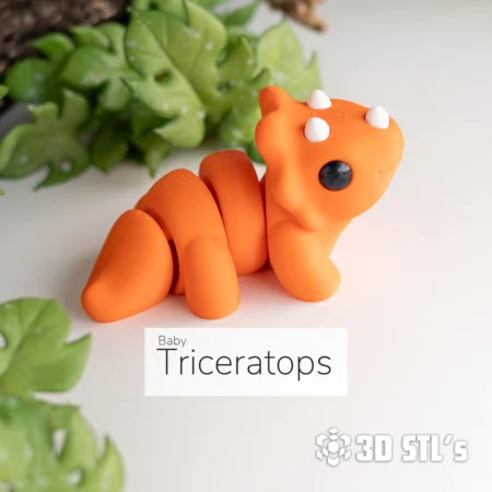 Baby Triceratops STL 3MF 3D Print Model