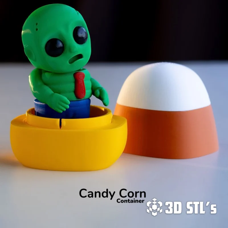 Candy Corn Container STL 3MF 3D Print Model
