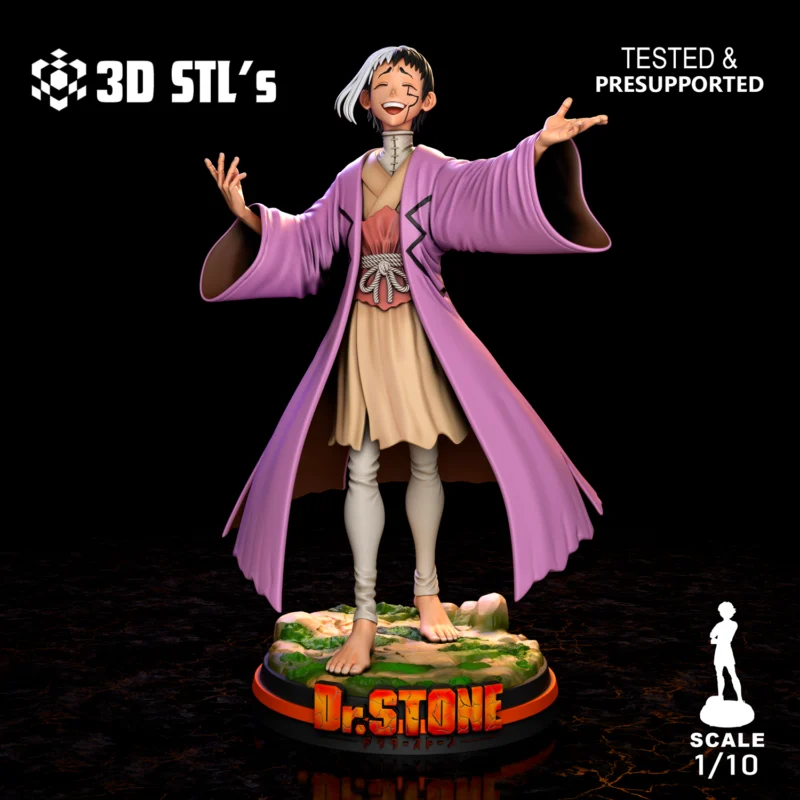 Gen Asagiri Dr Stone STL 3D Print Model