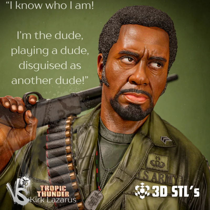 RDJ Kirk Lazarus Tropic Thunder STL 3D Print Model
