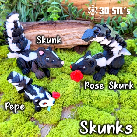 Skunks STL 3MF 3D Print Model