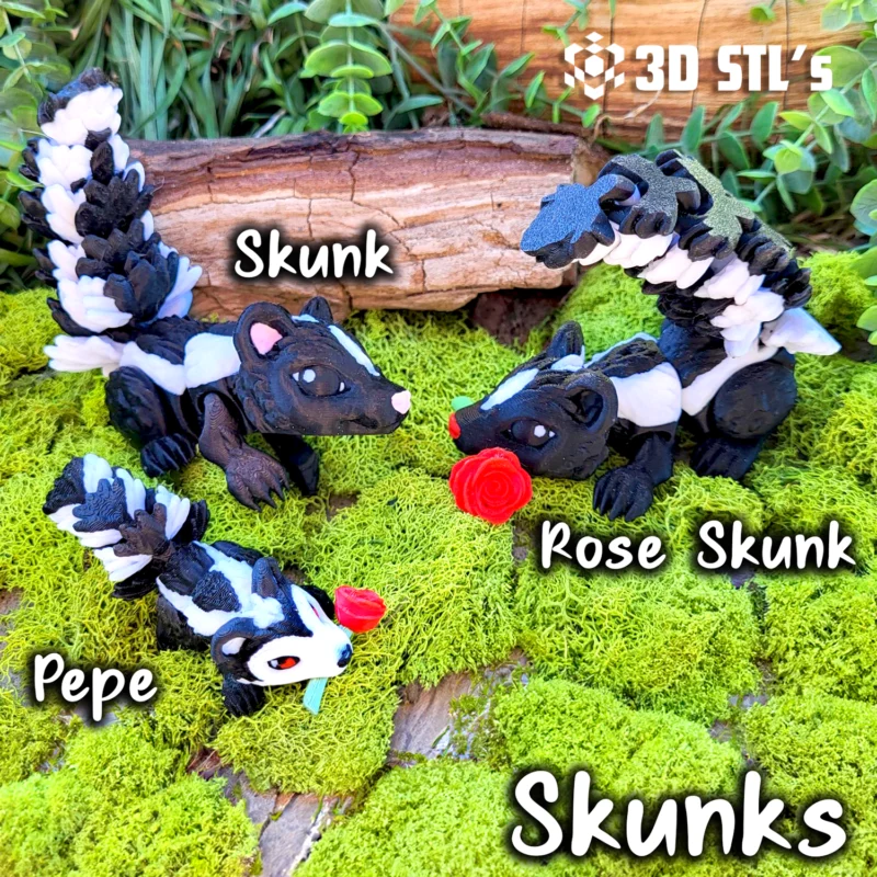 Skunks STL 3MF 3D Print Model