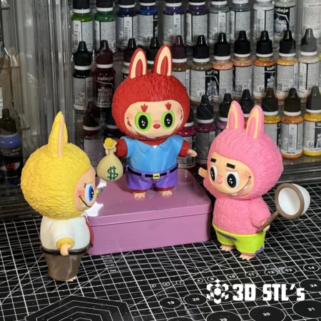 Labubu Fully Disassembled STL 3MF 3D Print Model