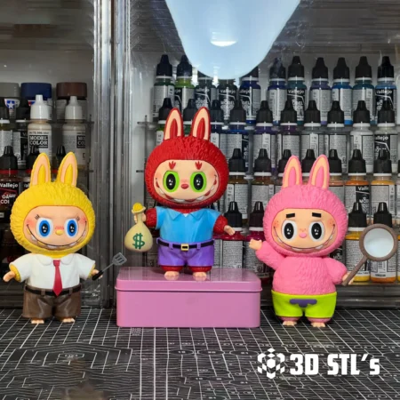 Labubu Fully Disassembled STL 3MF 3D Print Model