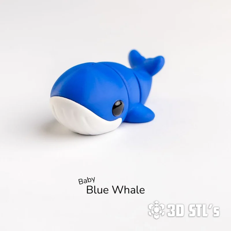 Baby Blue Whale STL 3MF 3D Print Model - Image 2